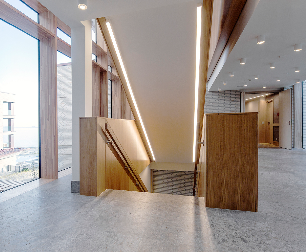 Treppengeländer aus Holz.